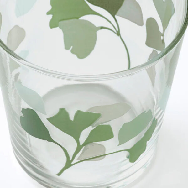Clear glass leaf patterend pack of 4-3-img