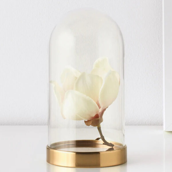 Glass dome with vase 19cm-3-img