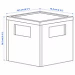 PANSARTAX Storage box with lid, transparent grey-blue, - Image 8